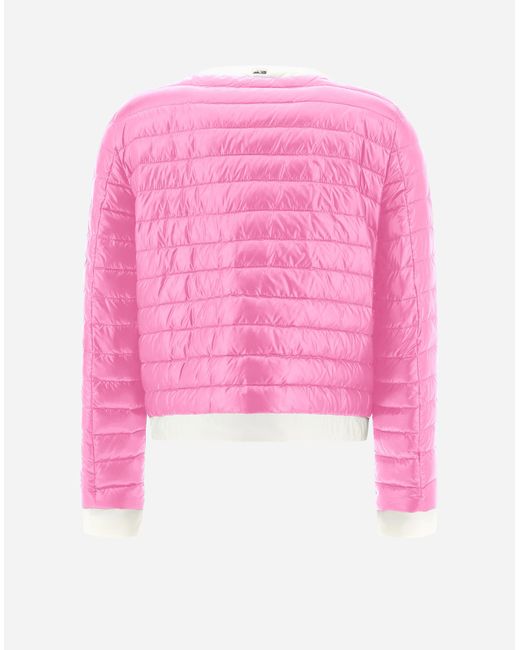 Herno Pink Nylon Ultralight And Ecoage Jacket