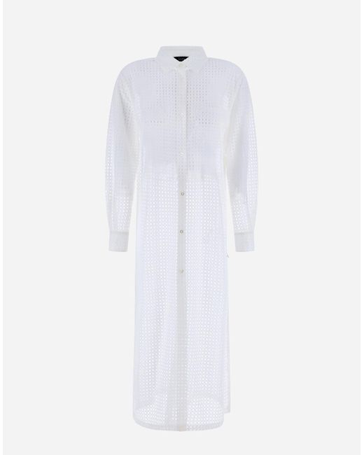 Herno White Spring Lace And Ecoage Trench Coat