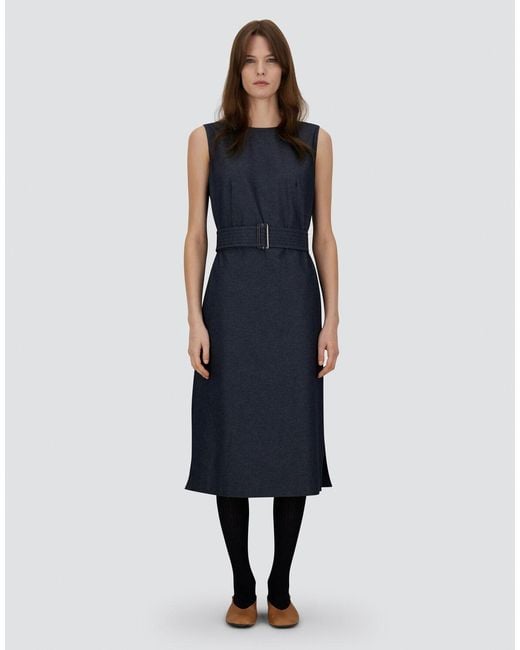 Herno Blue Denim-Effect Cotton Dress