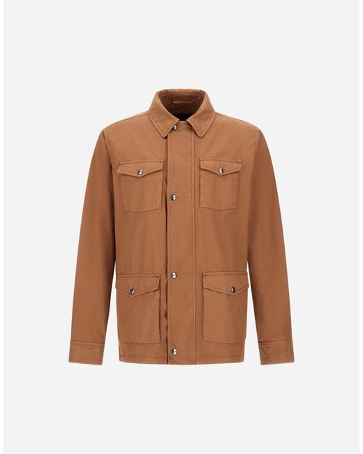 Herno Brown Tigri Field Jacket for men