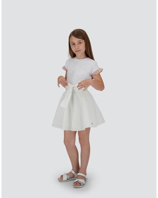 GONNA IN NEW TECHNO TAFFETÀ di Herno in White