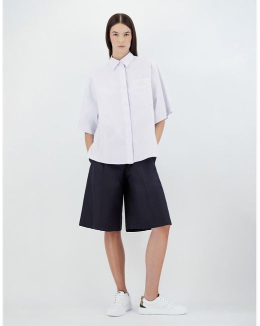 Herno White Cotton Short-sleeved Shirt