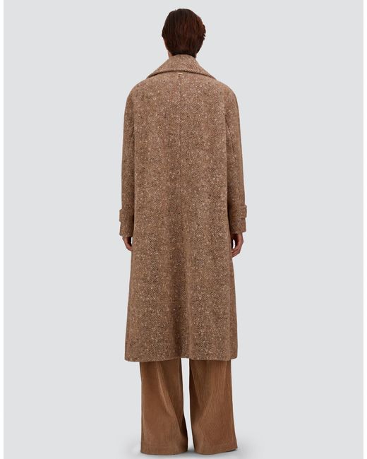 Herno Brown Baby Alpaca And Wool-Blend Coat