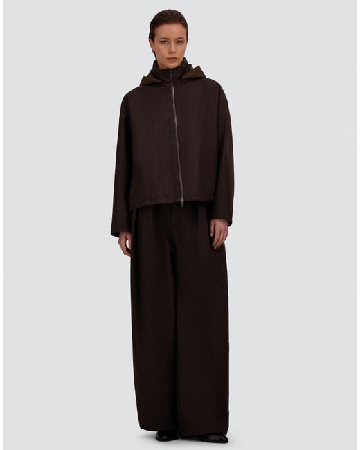 Herno Black Flannel Jacket With Waterproof Membrane