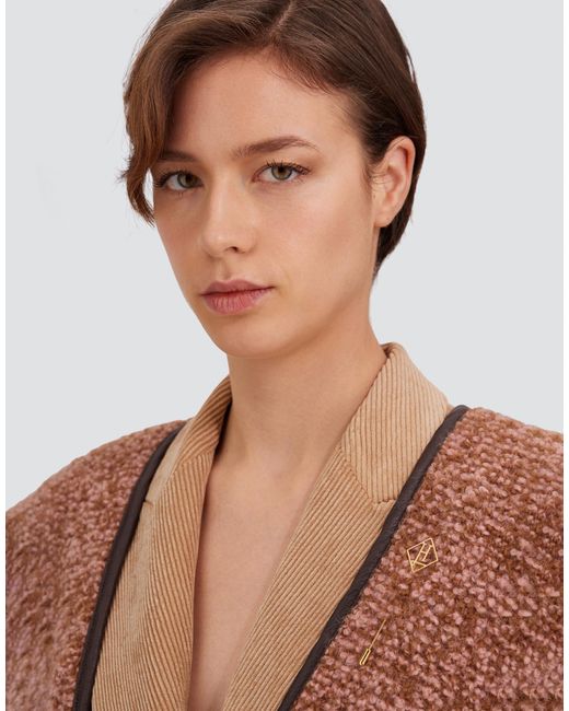 Herno Multicolor Alpaca And Wool Bouclé Poncho