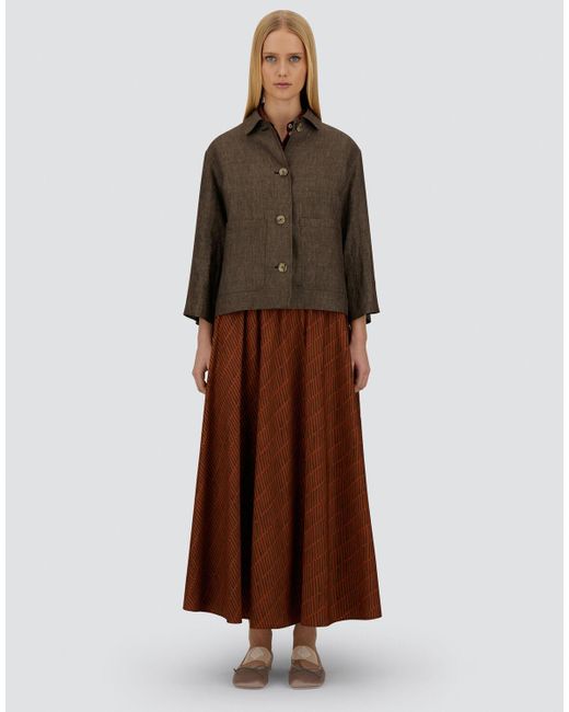 Herno Brown Chaqueta Camisera Resort De New Linen