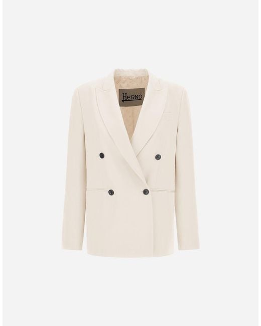 Herno Natural Flawless Woven Blazer