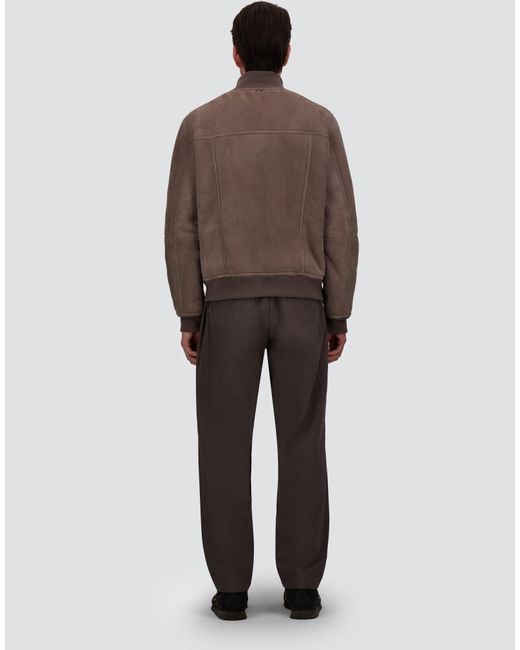 Herno Brown Shearling Jacket for men