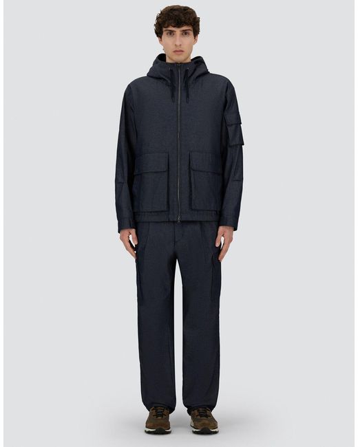 Herno Blue Denim-Effect Cotton Jacket for men