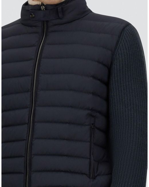 Herno Blue Cob Carded Wool And Arendelle Jacket for men