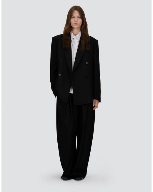 BLAZER OVER IN FLUID WOOL di Herno in Blue