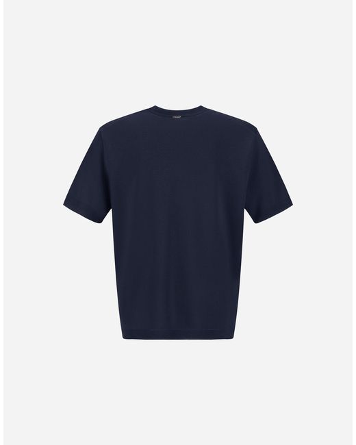 Herno Blue Jersey Knit Effect T-Shirt for men
