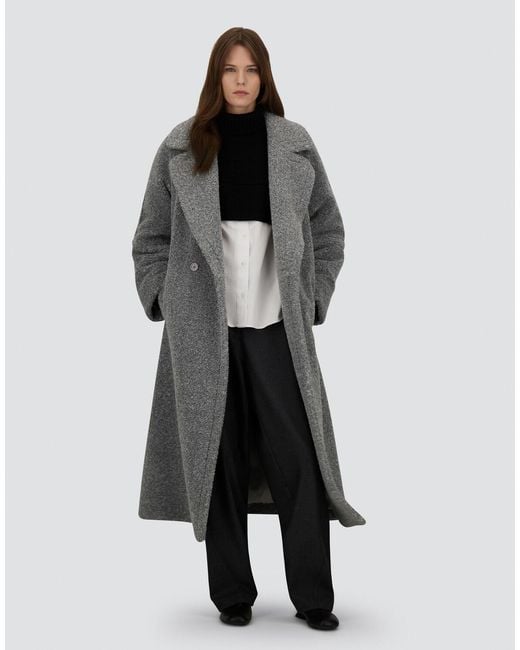 Herno Gray Double-Breasted Coats