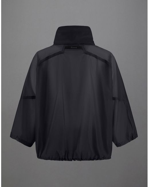 Herno Black Laminar Jacket In Liquid Shine