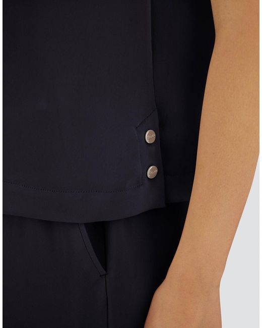 Herno Blue V-Neck Top