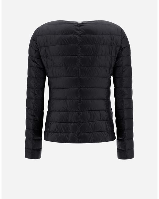 Herno Black Jacket In Nylon Ultralight