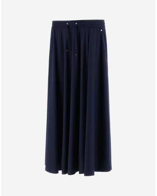 Herno Blue Skirt In Light Nylon Stretch