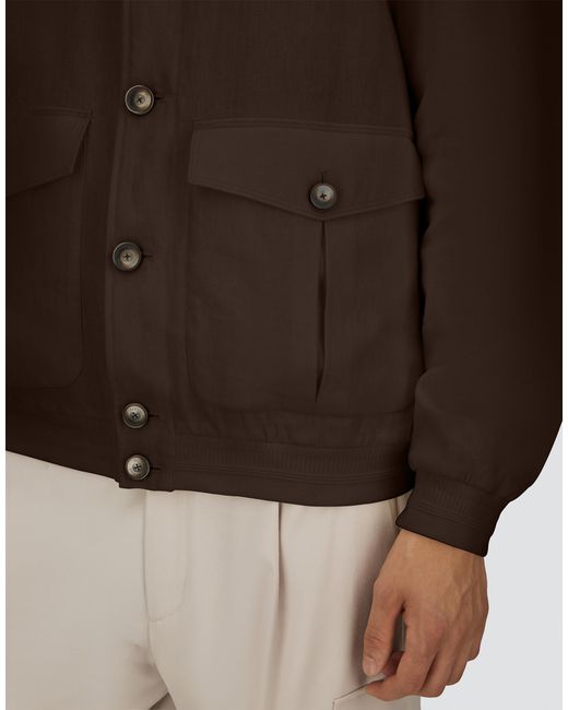 Herno Brown Bomber Jacket for men