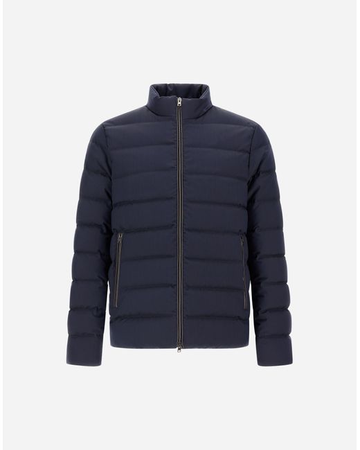 Herno Blue Bomber Jacket for men