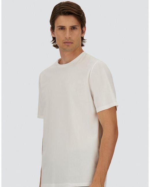 Herno White Camiseta De Superfine Cotton Stretch for men