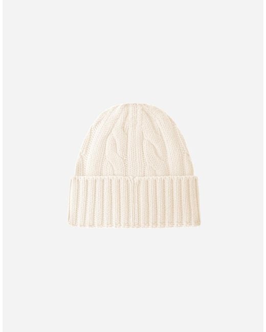 Herno Natural Cable-Knit Wool Beanie for men