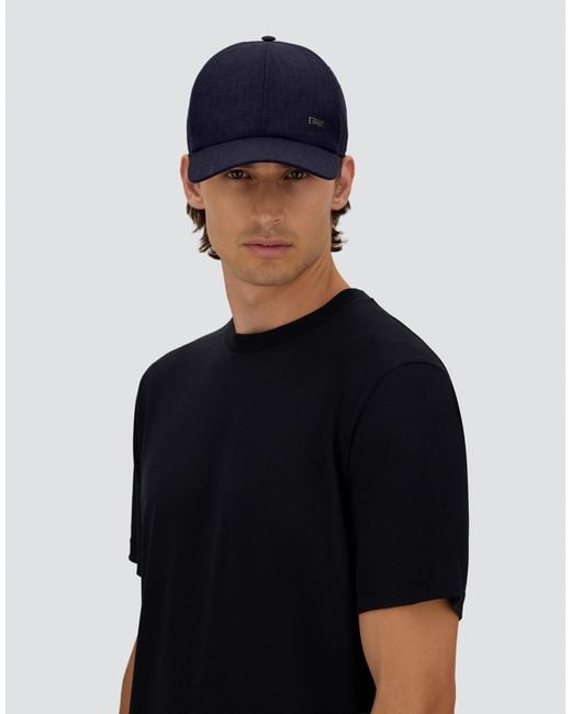 Herno Blue Baseball Cap for men