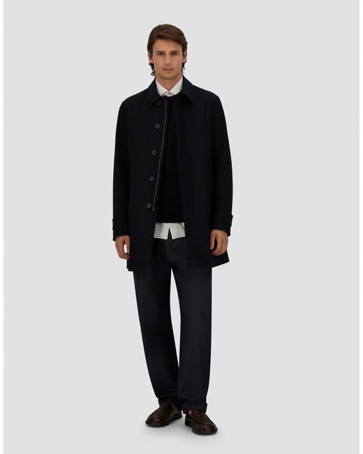 Herno Blue Raincoat for men