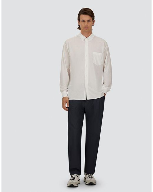 Herno Blue Light Cotton Stretch Trousers for men