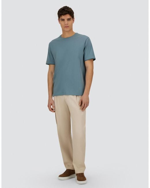 Herno Blue Resort Basic Cotton And Light Stretch Nylon T-Shirt for men