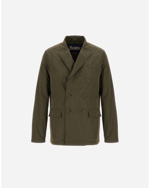 BLAZER IN NEW TECHNO TAFFETA' di Herno in Green da Uomo