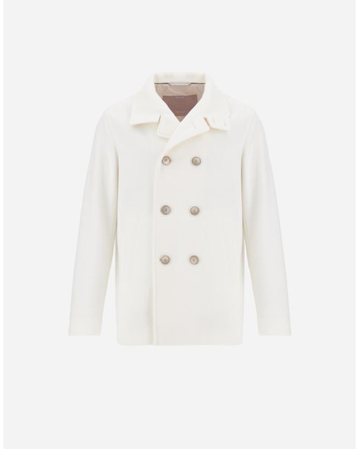 Herno White Resort Peacoat for men