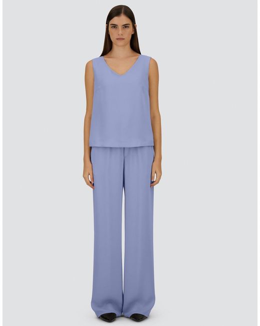 Herno Blue V-Neck Top