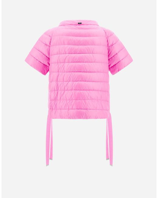 Herno Pink Nylon Ultralight Cape Jacket