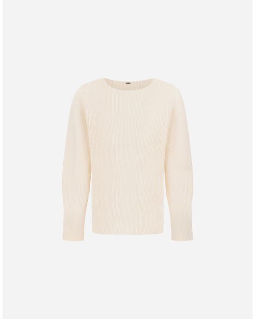 Herno White Alpaca And Wool Stocking-Stitch Jumper