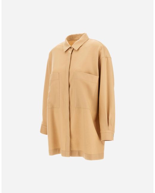 Herno Natural Wool Flannel Shirt
