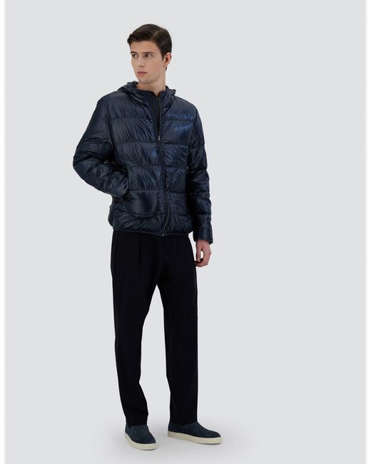 Herno Blue Bomber Jacket for men