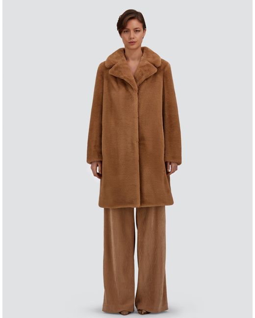 Herno Brown Alpaca Jacket With Fringing