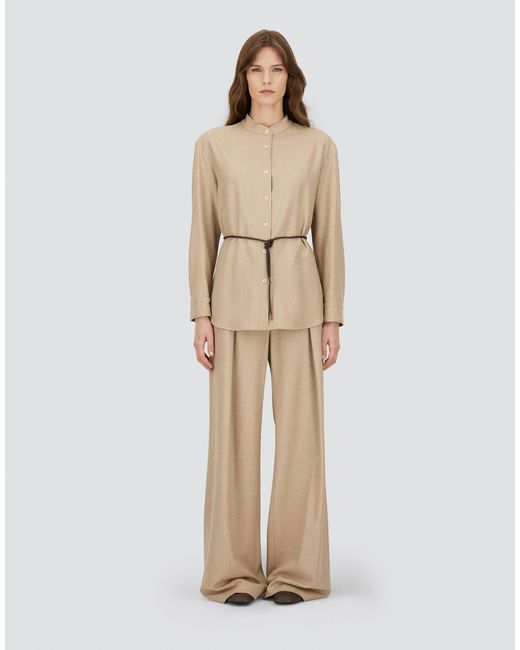 Herno Natural Bi-Stretch Lurex Wool Shirt