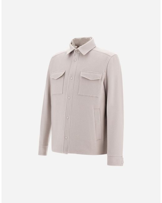Herno White Shacket for men