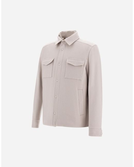 Herno White Shacket for men