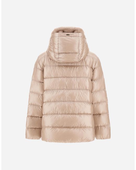 Herno Natural Nylon Ultralight And Melange Mink-Effect Jacket