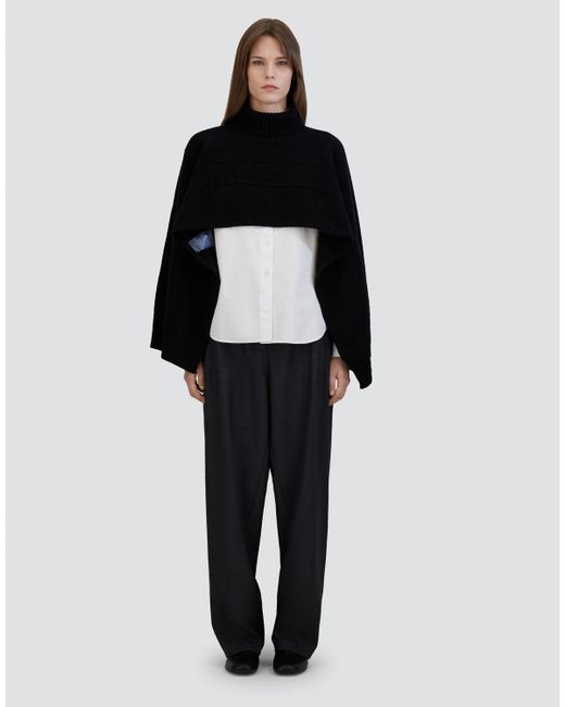 PONCHO IN 100% WOOL di Herno in Black