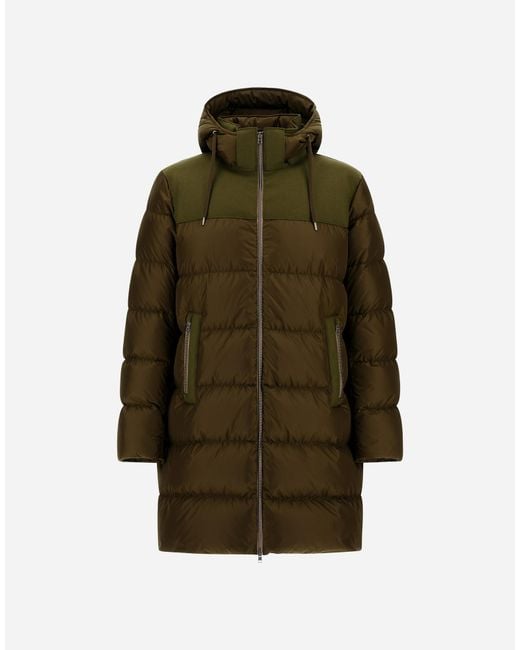 Herno Green Long Jacket for men