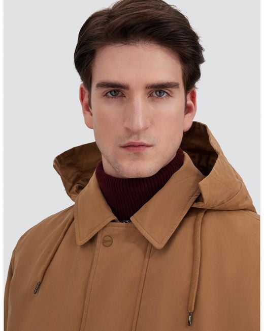 Herno Brown Short Parka for men