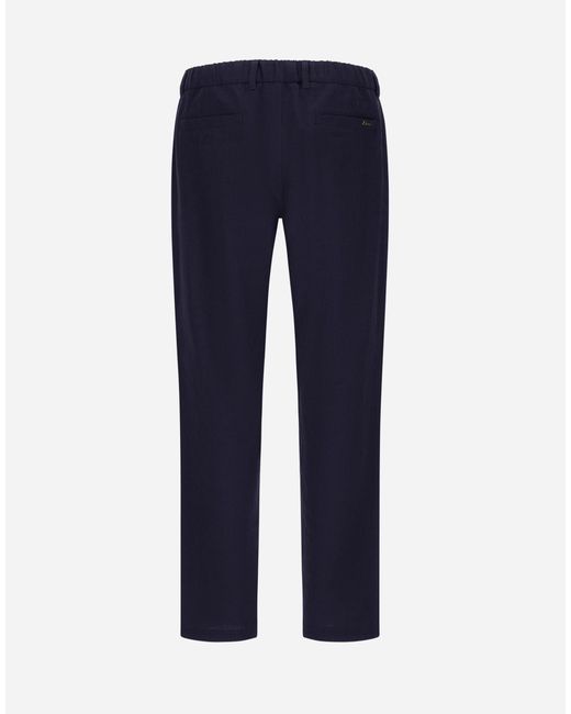 Herno Blue Trousers for men