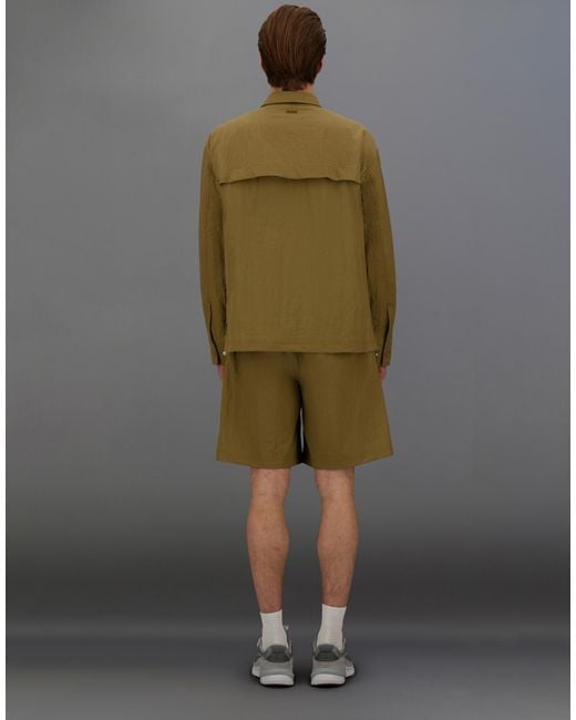 Herno Green Laminar Shacket