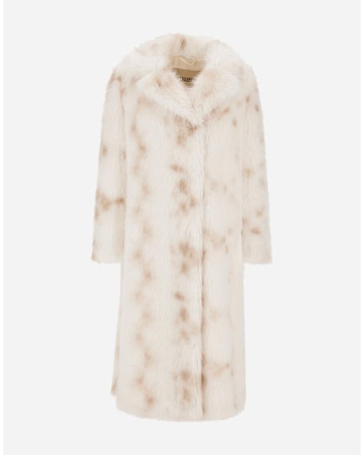 Herno Natural Lynx-Effect Fur-Touch Coat