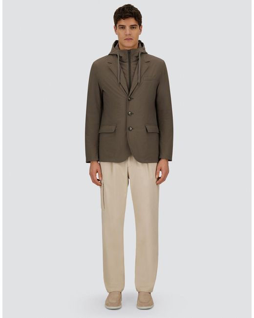 Herno Brown Resort Stretch Comfort Nylon Blazer for men