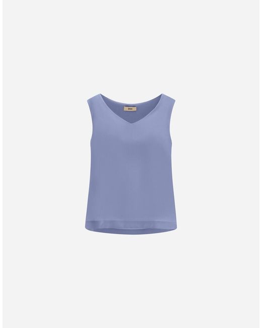 Herno Blue V-Neck Top