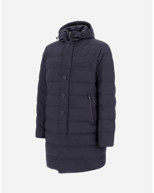 Herno Blue Long Jacket for men